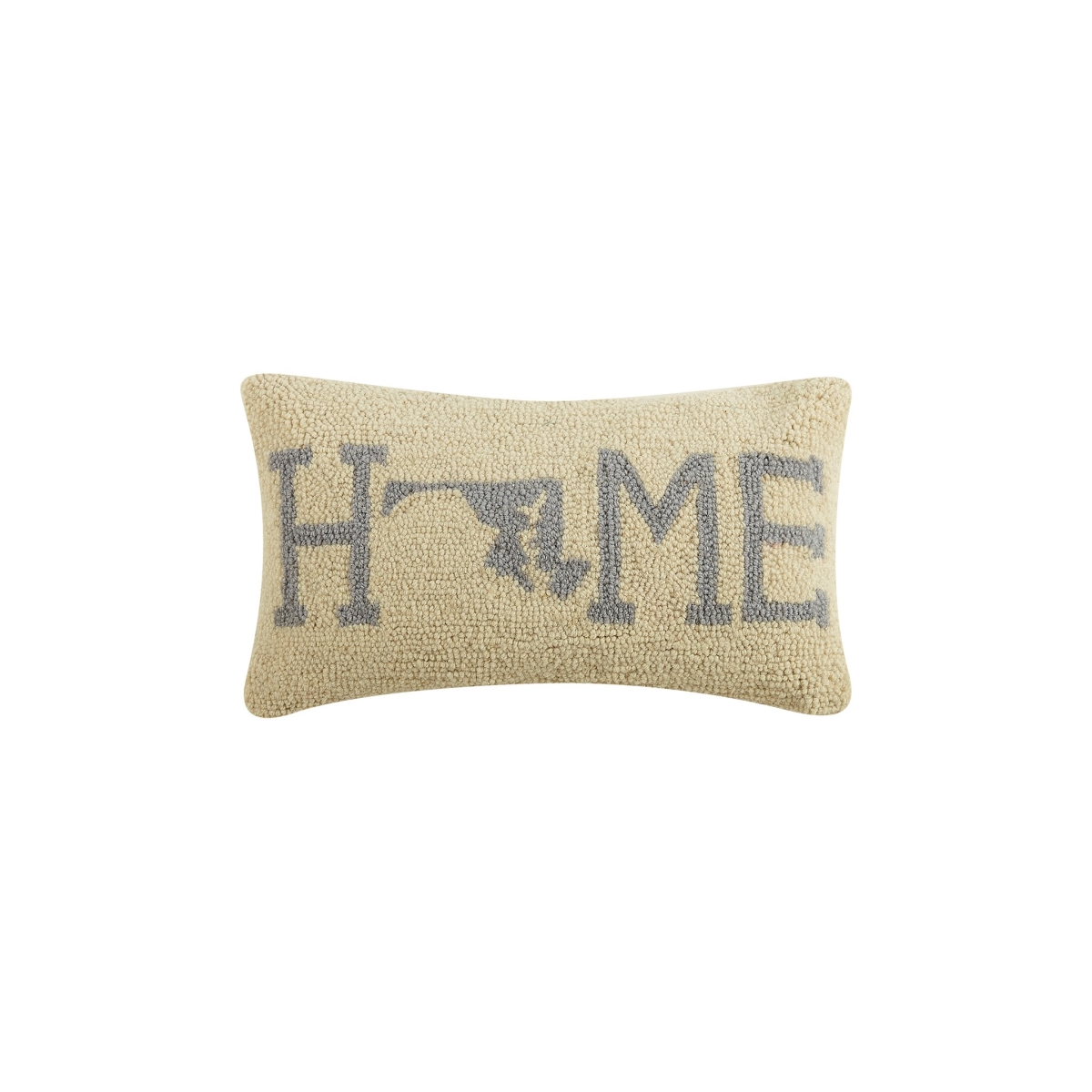 Picture of Peking Handicraft 30TG756C16OB 9 x 16 in. Maryland Home Hook Poly-Fill Pillow&#44; Beige & Grey