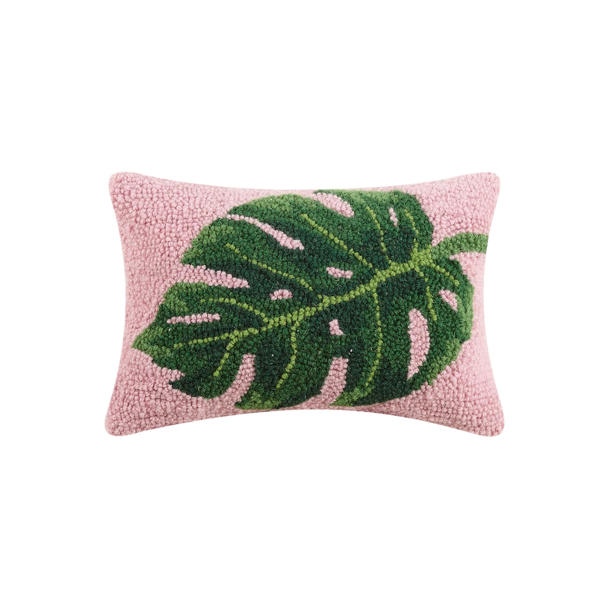 8 x 12 in. Palm Leaf Poly Filled Rectangle Hook Pillow