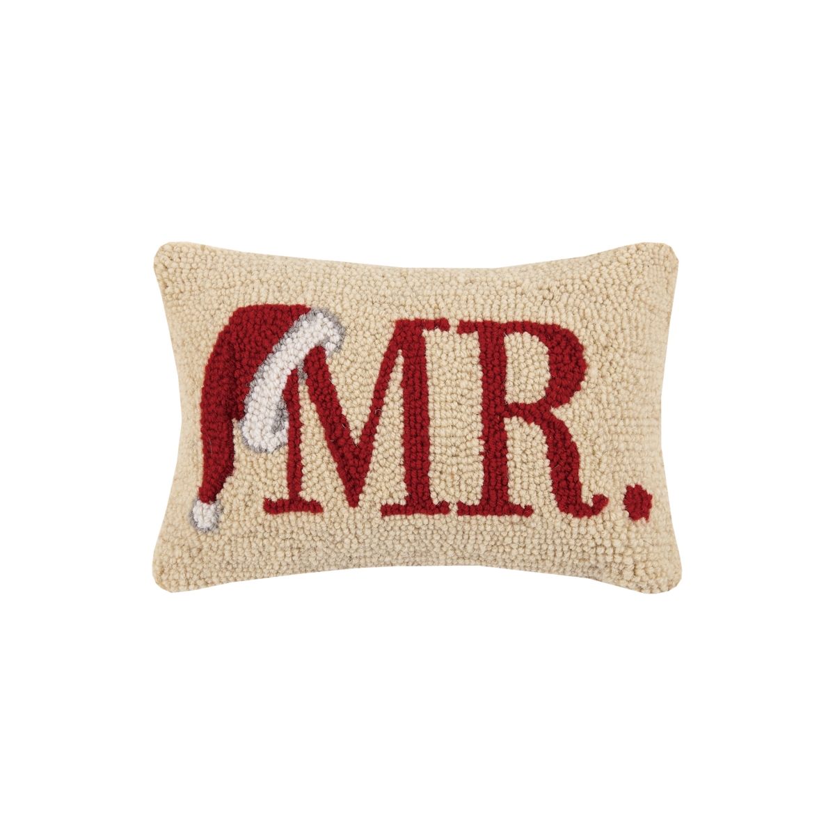 8 x 12 in. Mr Oblong Shaped Hook Pillow, Wool & Cotton