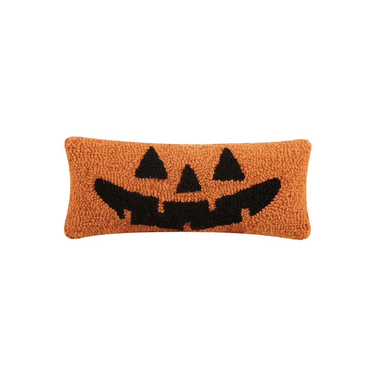 31TG832C05OB 12 x 5 in. Jack-O-lantern Wool & Cotton Hook Pillow