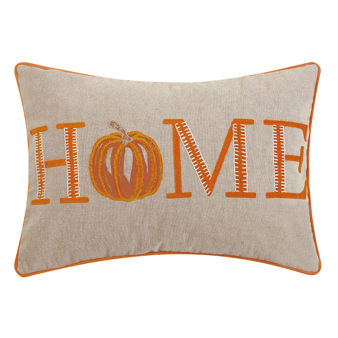 14 x 20 in. Natural Home Pumpkin Emb Pillow