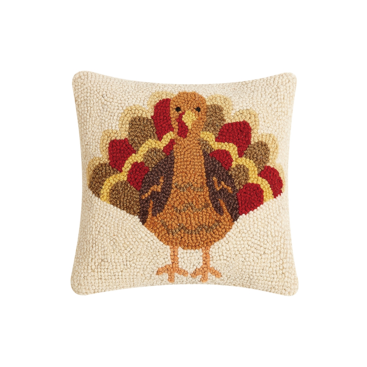 10 x 10 in. M-2 PF Turkey Square Hook Pillow