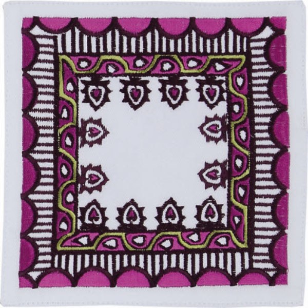 Picture of Peking Handicraft 20TT156DC06SQ 6 x 6 in. Terranea Cocktail Napkin, Fuchsia, Set of 4
