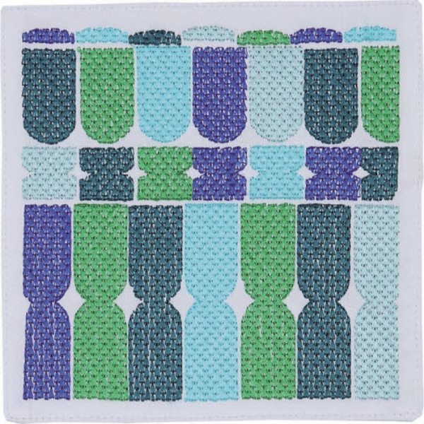 Picture of Peking Handicraft 20TT152CC06SQ 6 x 6 in. Ines Cocktail Napkin, Blue & Green, Set of 4