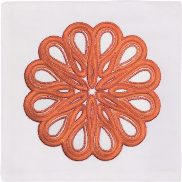 Picture of Peking Handicraft 20TT155AC06SQ 6 x 6 in. Carillo Cocktail Napkin, Orange, Set of 4