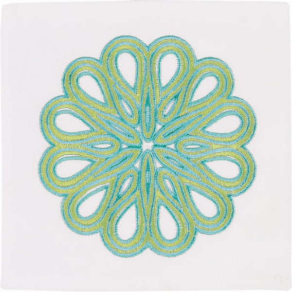 Picture of Peking Handicraft 20TT155CC06SQ 6 x 6 in. Carillo Cocktail Napkin, Lime, Set of 4