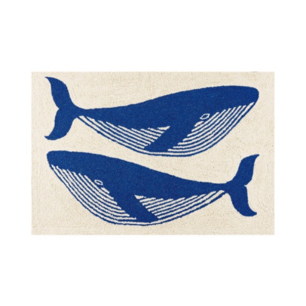 Picture of Peking Handicraft 30KN284C03 2 x 3 ft. Whale Hook Rug
