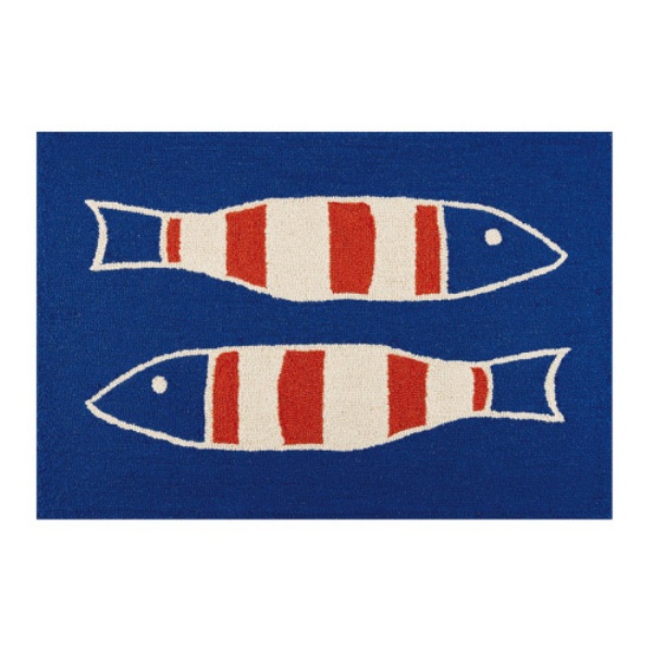Picture of Peking Handicraft 30KN274C03 2 x 3 ft. Patriot Picket Fish Hook Rug