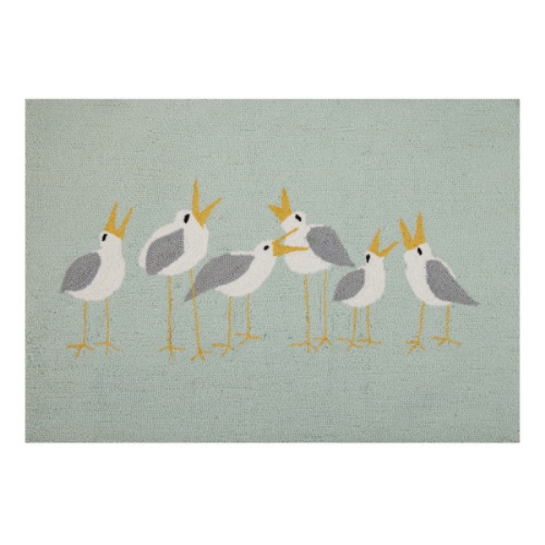 Picture of Peking Handicraft 30KN285C03 2 x 3 ft. Seagulls Hook Rug