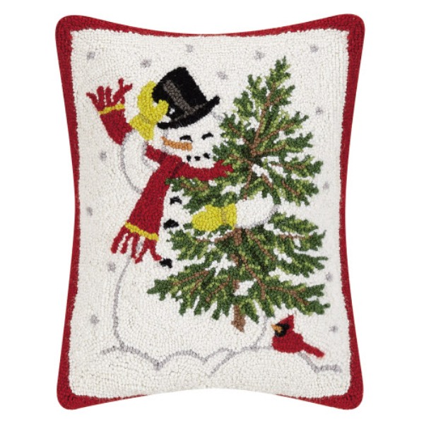 14 x 18 in. Snowman Polyester Filler Hook Pillow