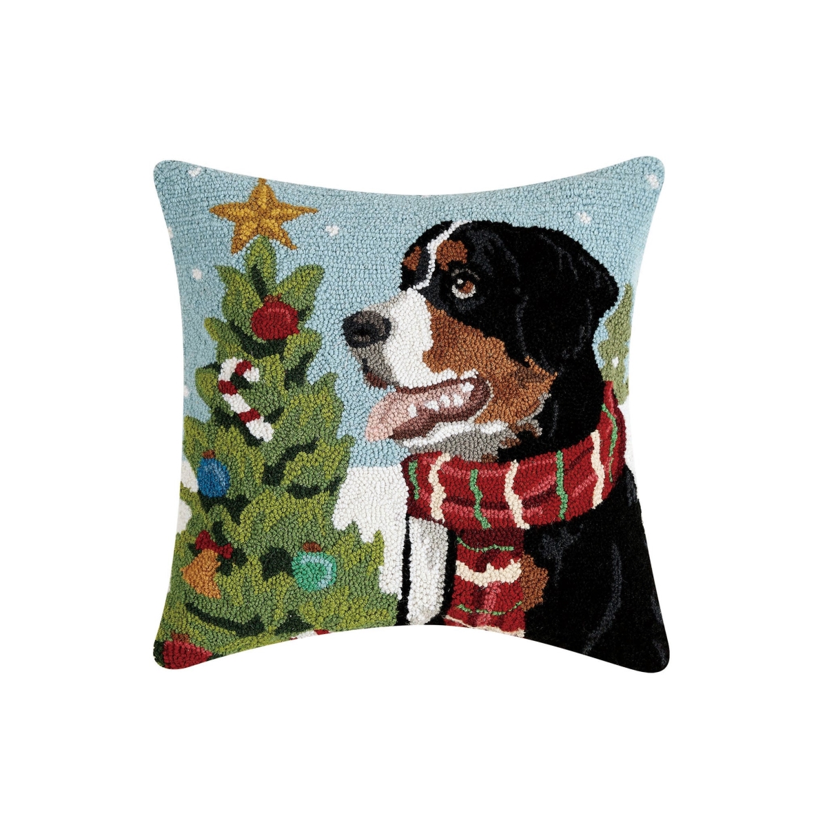 18 x 18 in. Bernese Mountain Dog Hook Pillow