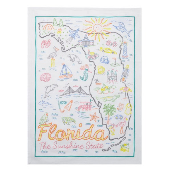 Picture of Peking Handicraft 04KSL711WC 18 x 25 in. Florida Prtd Flour Sack Kitchen Towel
