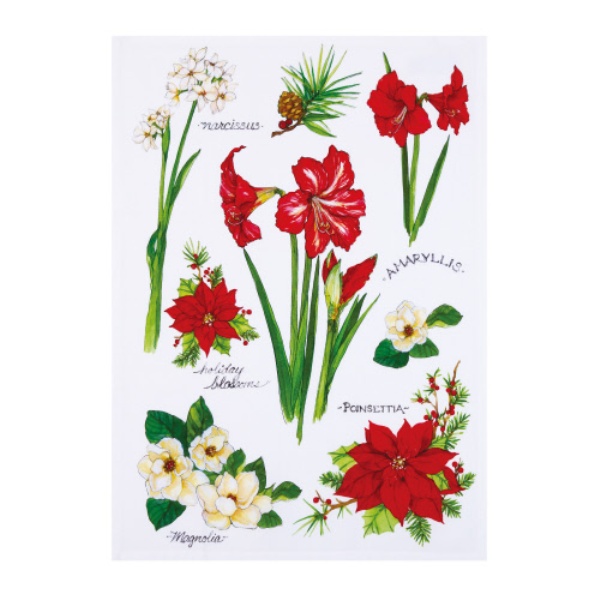 Picture of Peking Handicraft 04SERX449WC 18 x 25 in. Field Guide Holiday Blossoms Kitchen Towel