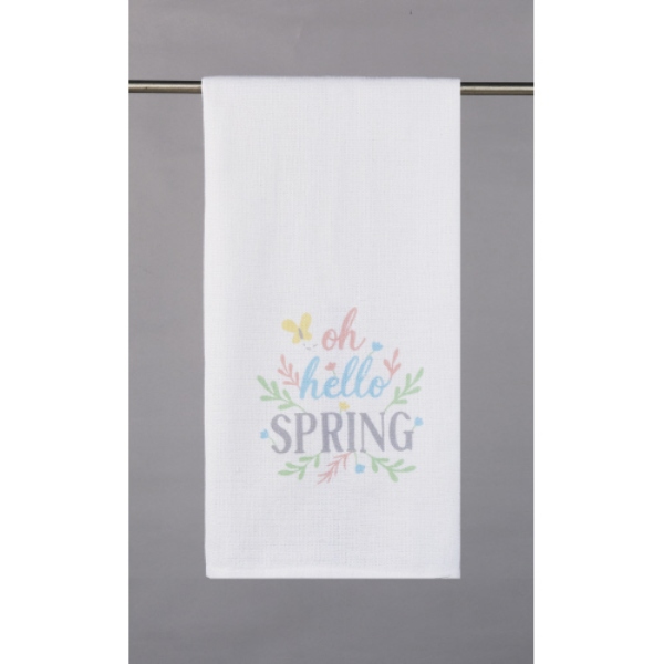 Picture of Peking Handicraft 04TG1096WC 18 x 25 in. Oh Hello Spring Kitchen Towel