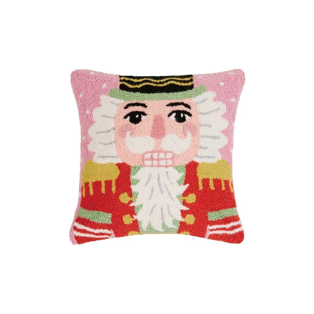 16 x 16 in. Nutcracker Polyester Filler Hook Pillow
