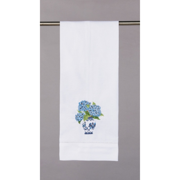 Picture of Peking Handicraft 04SJM10422WC 14 x 22 in. Blue Hydrangea 1 Design GTO Kitchen Towel, Set of 6