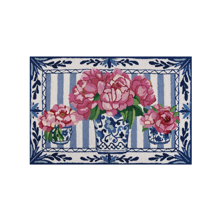 Picture of Peking Handicraft 30SER546C03 2 x 3 ft. Pretty Petals Hook Rug