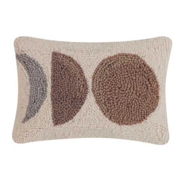 8 x 12 in. Neutral Moons Polyester Filler Hook Pillow