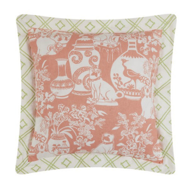 18 x 18 in. Dog Vase Rose Printed Polyester Filler Pillow
