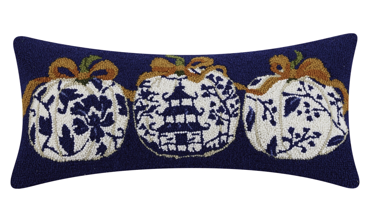 12 x 26 in. Chinoiserie Pumpkin Hook Pillow