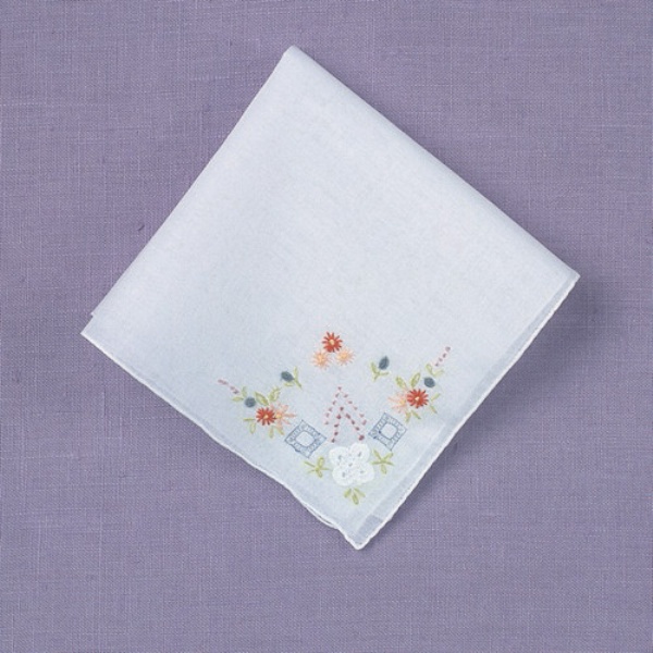 11 in. Double Hem Square Hanky Set, 4 Piece