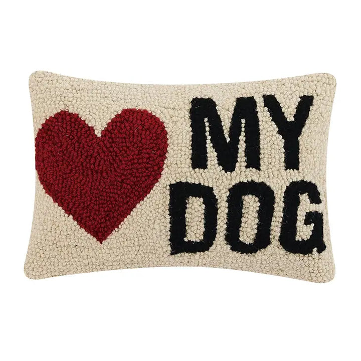 30RN158C12OB 8 x 12 in. My Heart Dog Hook Pillow