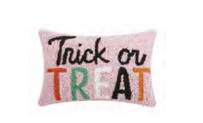 31RN269C12OB 8 x 12 in. Oblong Trick or Treat Hook Poly-Filled Pillow