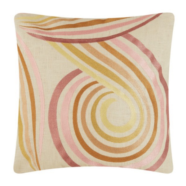 20 x 20 in. Calexico Light Pink Embroidered Down Filled Pillow