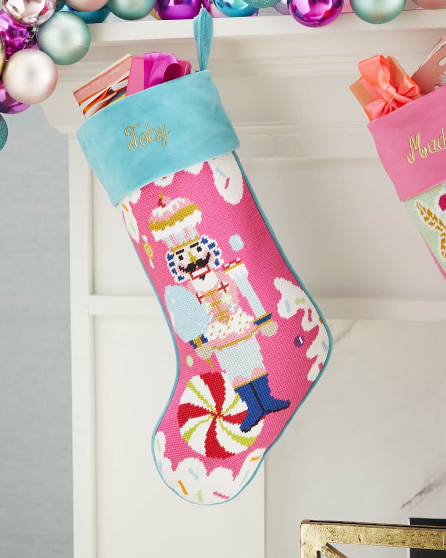 11 x 18 in. Colonel Cupcake Embroidered Needlepoint Stocking