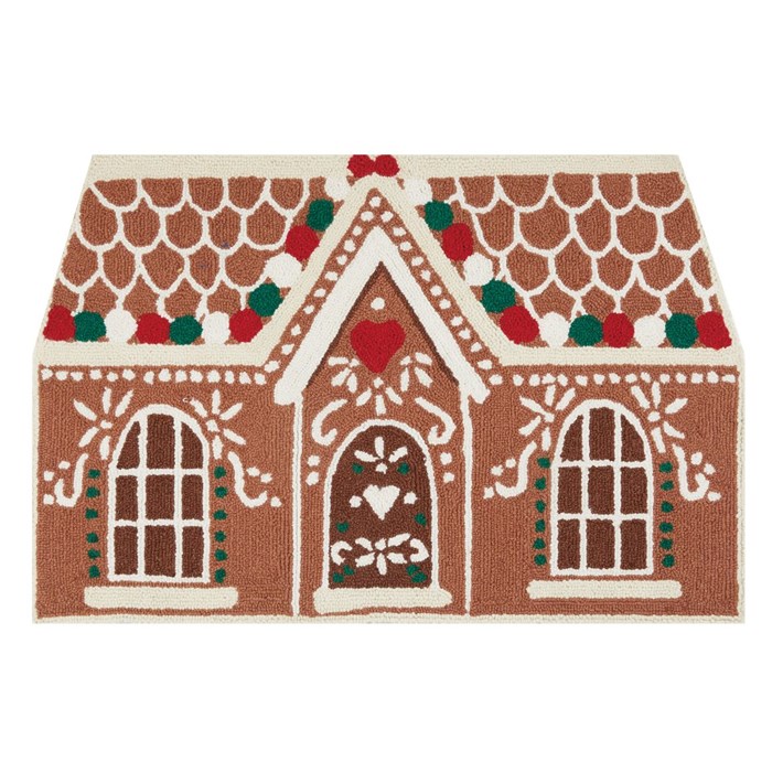 31RN316C03 2 x 3 ft. Gingerbread House Hook Rug