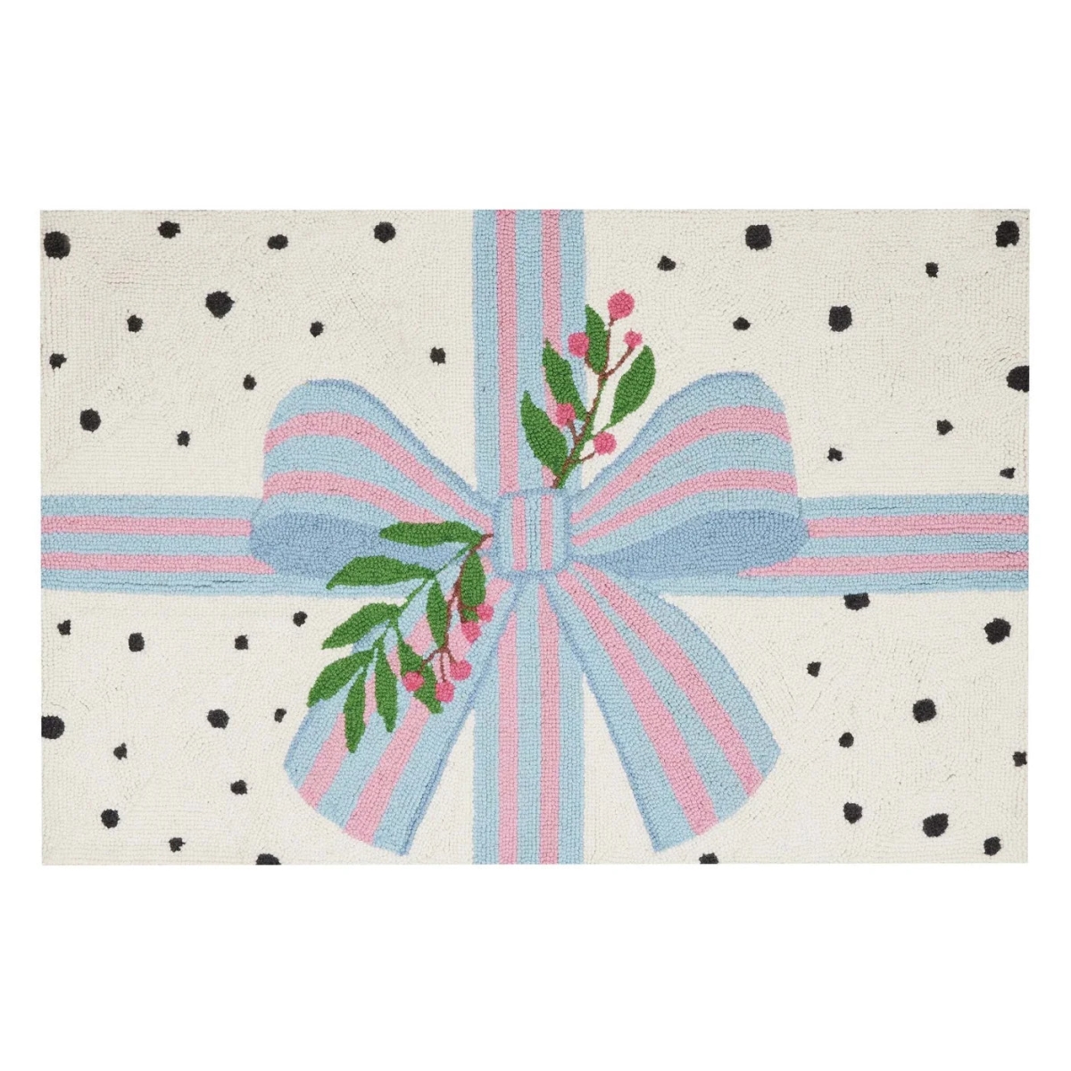Picture of Peking Handicraft 31RN313C03 2 x 3 ft. Spotted Holiday Present Hooked Rug