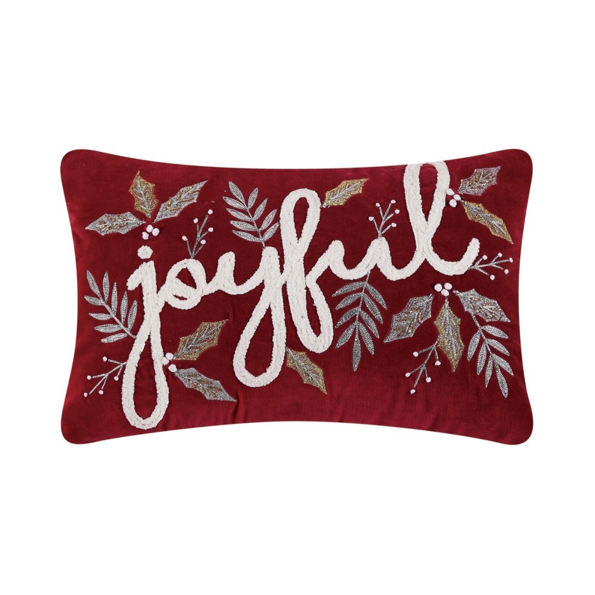 31DD28C18OB 12 x 18 in. Gilded Joyful Embroidered Decorative Pillow
