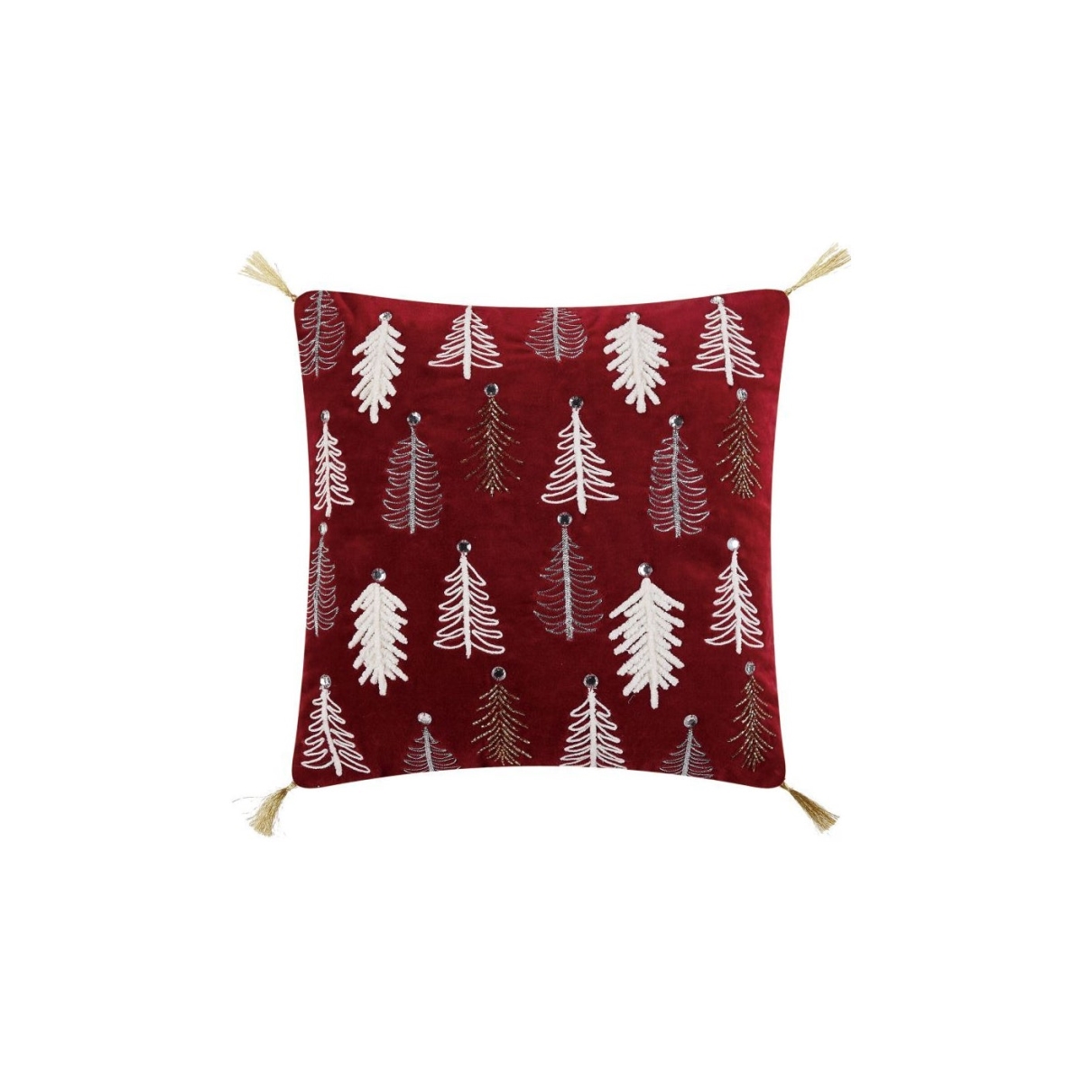 16 x 16 in. Gilded Trees Embroidered Decorative Pillow