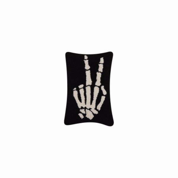 8 x 12 in. Skeleton Peace Polyester Filler Hook Pillow