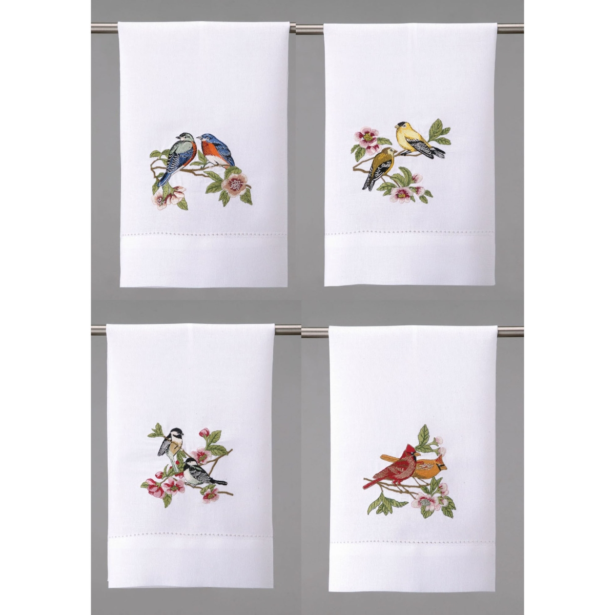 Picture of Peking Handicraft 04HV09WC 14 x 22 in. Cherry Blossom Love Birds GT 4 Design Kitchen Towel