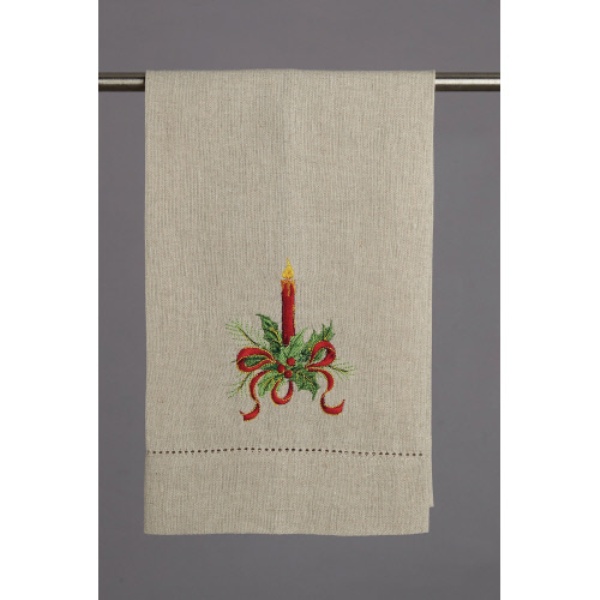 Picture of Peking Handicraft 04SJM9973WC 14 x 22 in. Christmas Candles GT 1 Design Kitchen Towel, Set of 6
