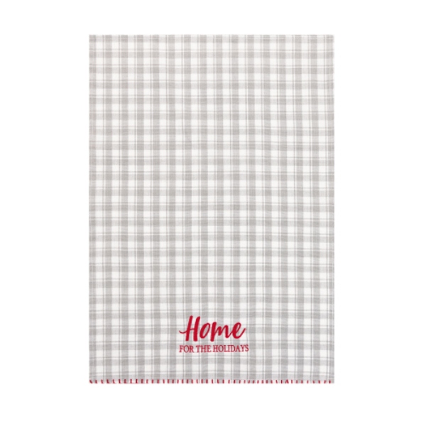 18 x 25 in. Gray Plaid Home Kitchen Towel