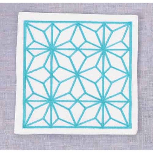 Picture of Peking Handicraft 20TT71BC06SQ 6 x 6 in. Mojave Turquoise Embroidered Cocktail Napkin - 1 Design, Set of 4