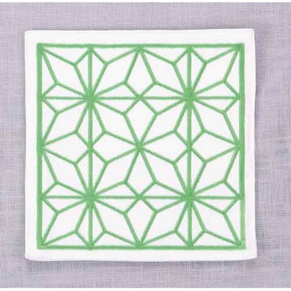 Picture of Peking Handicraft 20TT71CC06SQ 6 x 6 in. Mojave Green Embroidered Cocktail Napkin - 1 Design, Set of 4