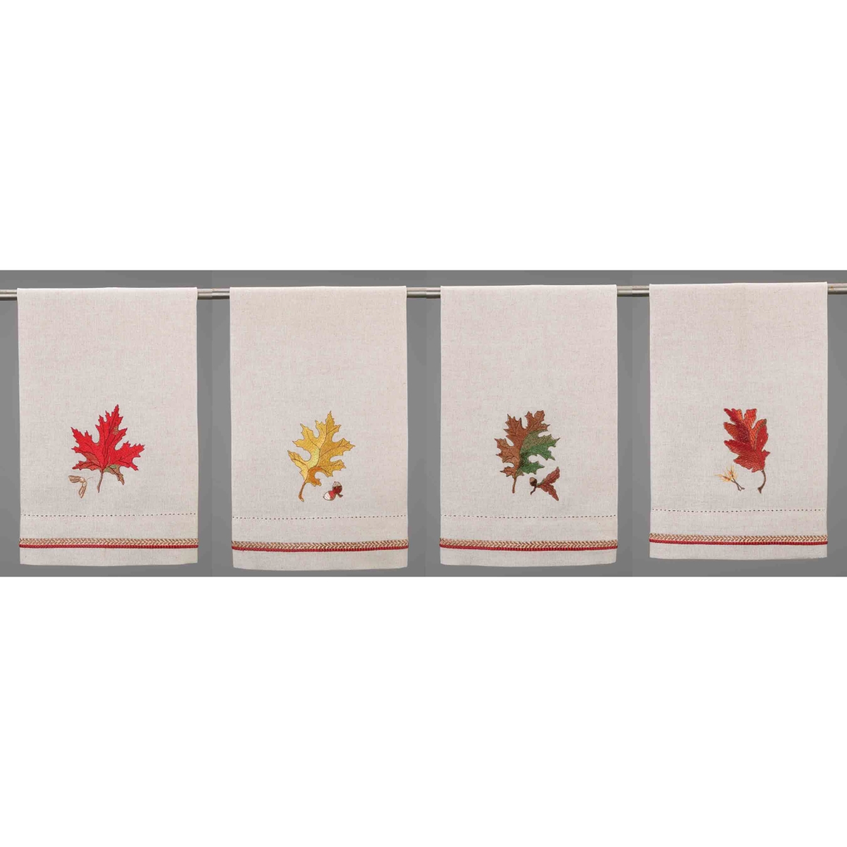 14 x 22 in. Fall Leaves GT 4 Design Kitchen Towel, Set of 8