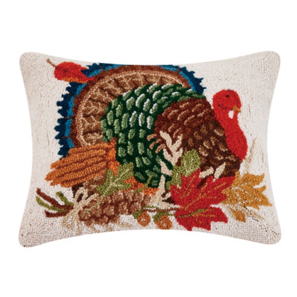 31ML535C20OB 16 x 20 in. Turkey Polyester Filler Hook Pillow