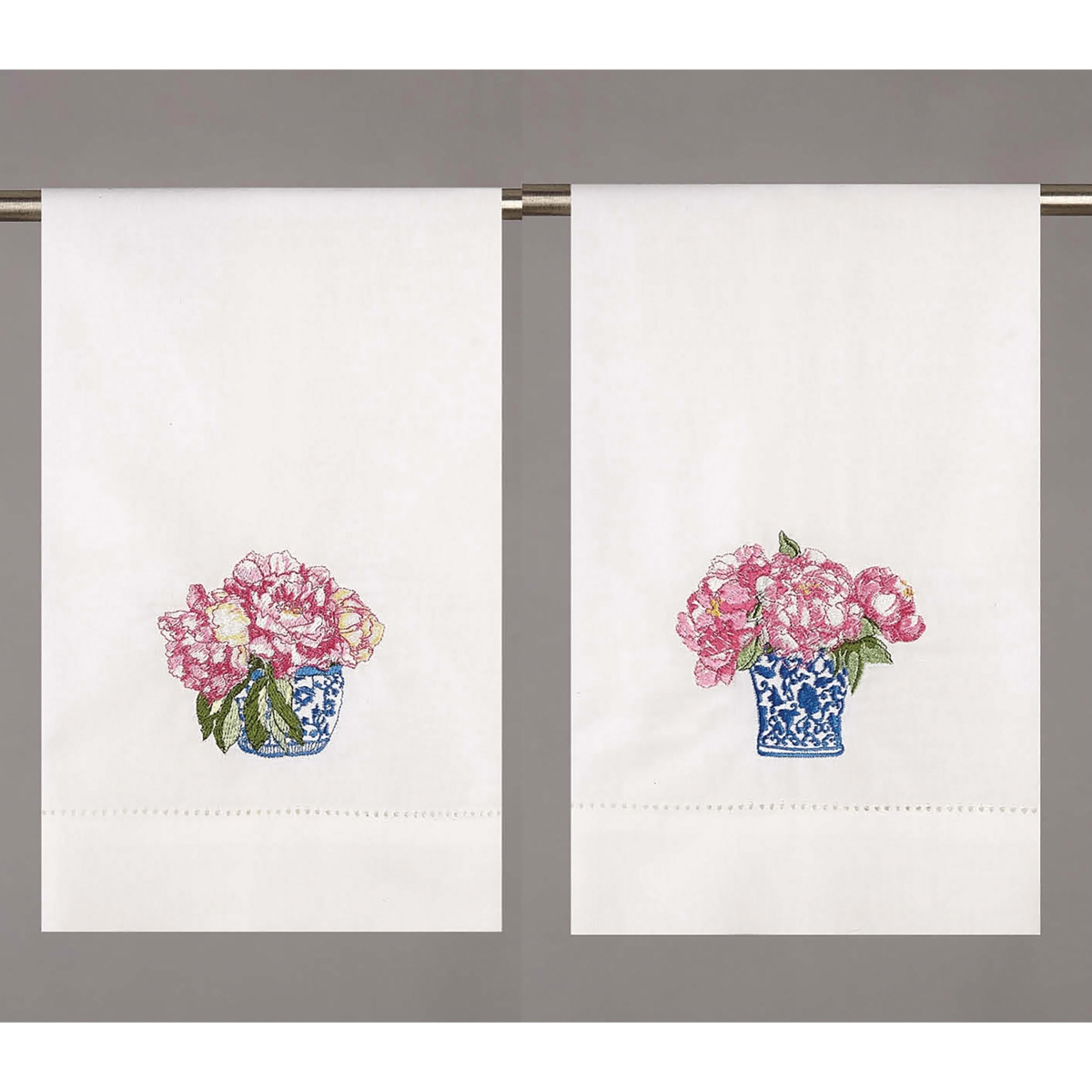 Picture of Peking Handicraft 04SER525WC 14 x 22 in. Pretty in Pink Flower GT 2 Design Kitchen Towel, Set of 6