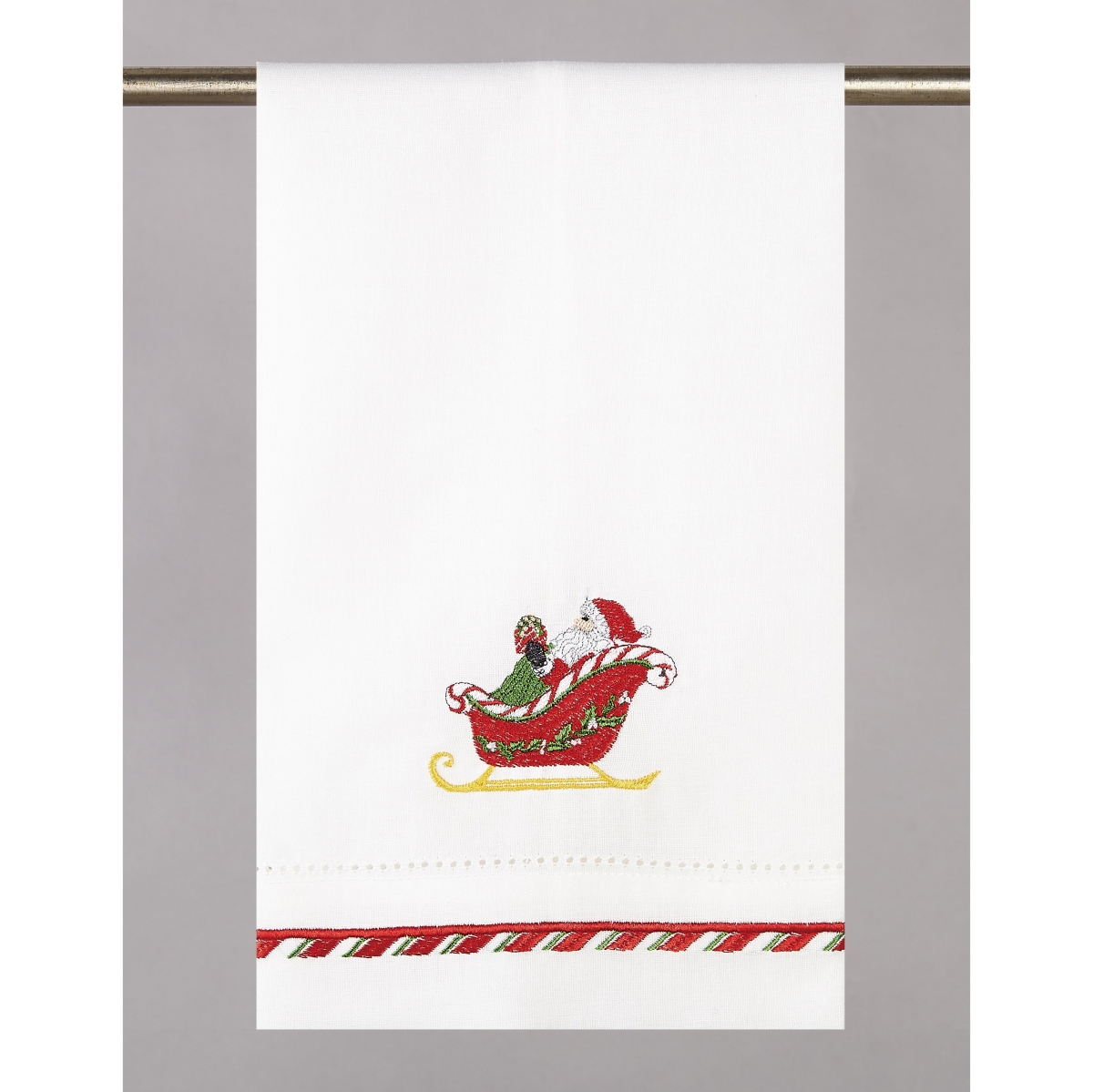 04SERX401WC 14 x 22 in. Santa Sleigh Embroidered GT 1 Design Kitchen Towel, Set of 8