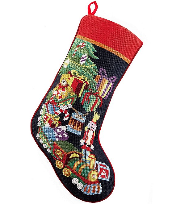 31TA1297NMC 11 x 18 in. Toy Train Emb Stocking