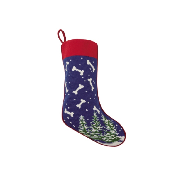 11 x 18 in. Bones Embroidered Stocking
