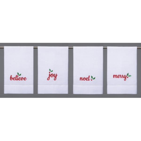 Picture of Peking Handicraft 04HRS526WC 14 x 22 in. Christmas Wishes GT 4 Design Kitchen Towel, Set of 8