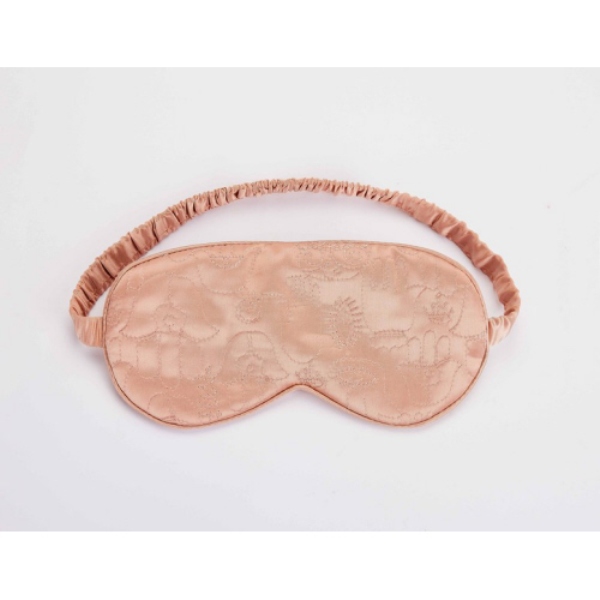 Picture of Peking Handicraft JBL71 8 x 4 in. Hamsa Peach Embroidered Quilted Eyemask