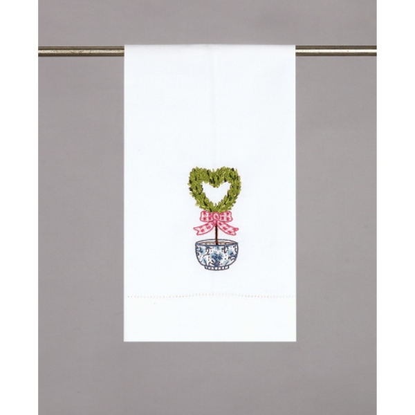 Picture of Peking Handicraft 04TG1071WC 14 x 22 in. Heart Topiary GT 1 Design Kitchen Towel, Set of 8