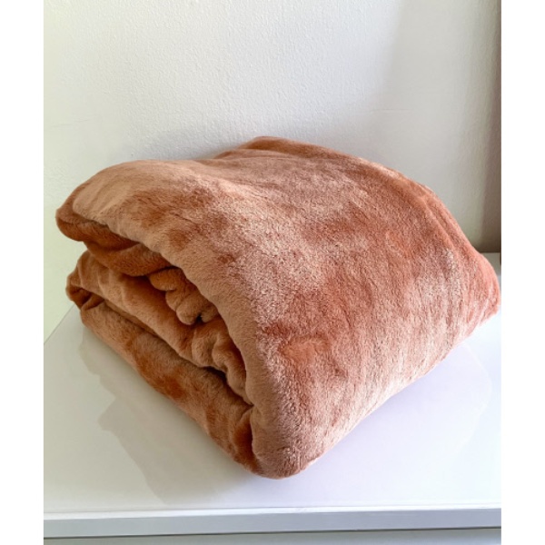 108 x 90 in. King Size Softest Plush Blanket, Tan Clay