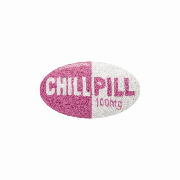 30HRS1964EC16OB 9 x 16 in. Chill Pill Hot Pink Polyester Filler Hook Pillow